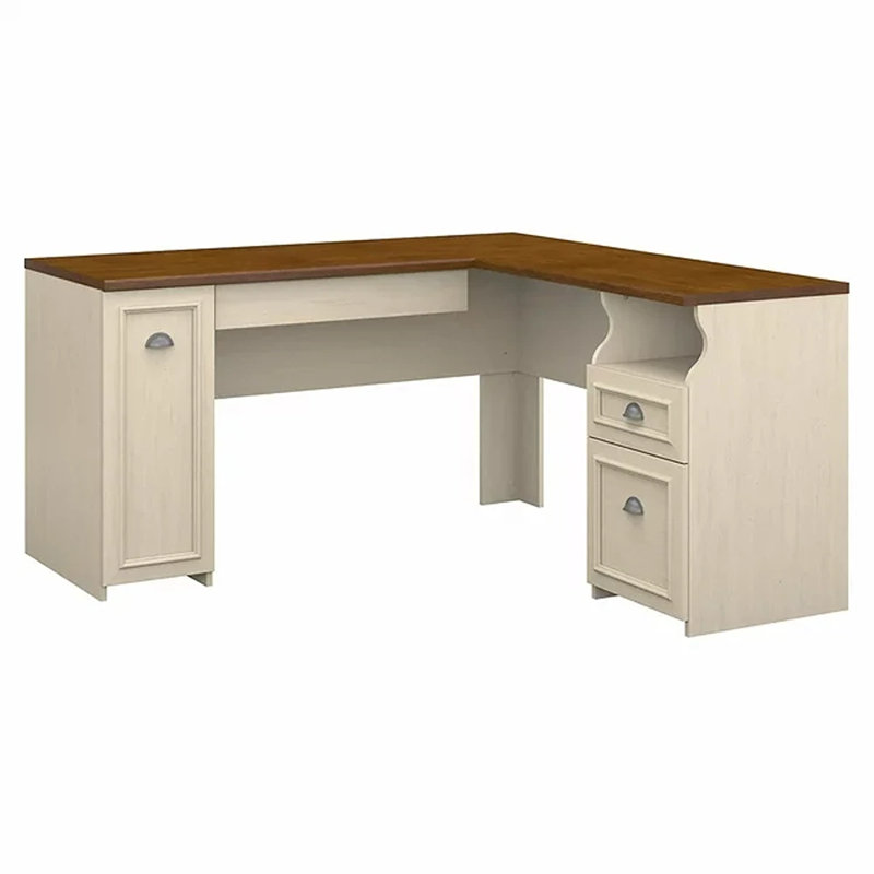 Katia Computer Desk, Tea Maple/Antique White