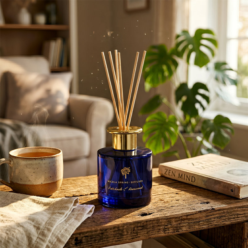 Nicola Spring - Scented Candle & Reed Diffuser - 130g - Patchouli & Rosewood
