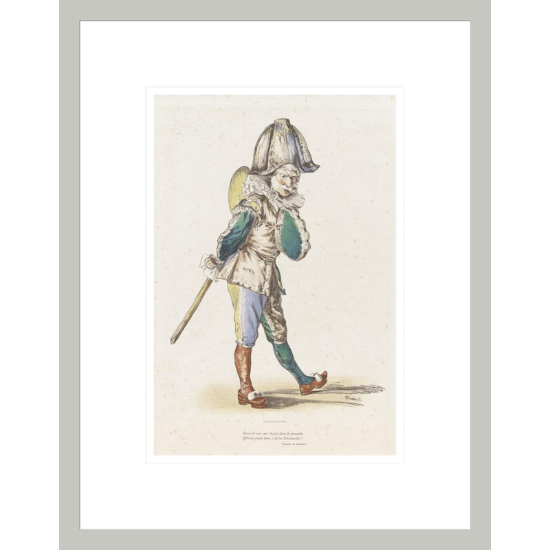 Polichinelle by Framed Giclee Print, 16.75" H x 13.15" W