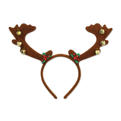 Bois de renne de Noël avec clochettes