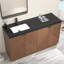 Meuble-lavabo autoportant 59 po Monterey + lavabo gauche en acrylique noir renforcé-2017649959-2041122681