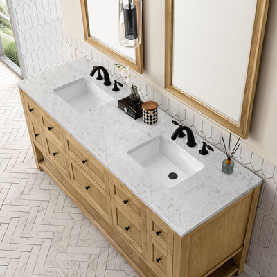 Breckenridge 72" Double Vanity W/FreePower Wireless Charger
