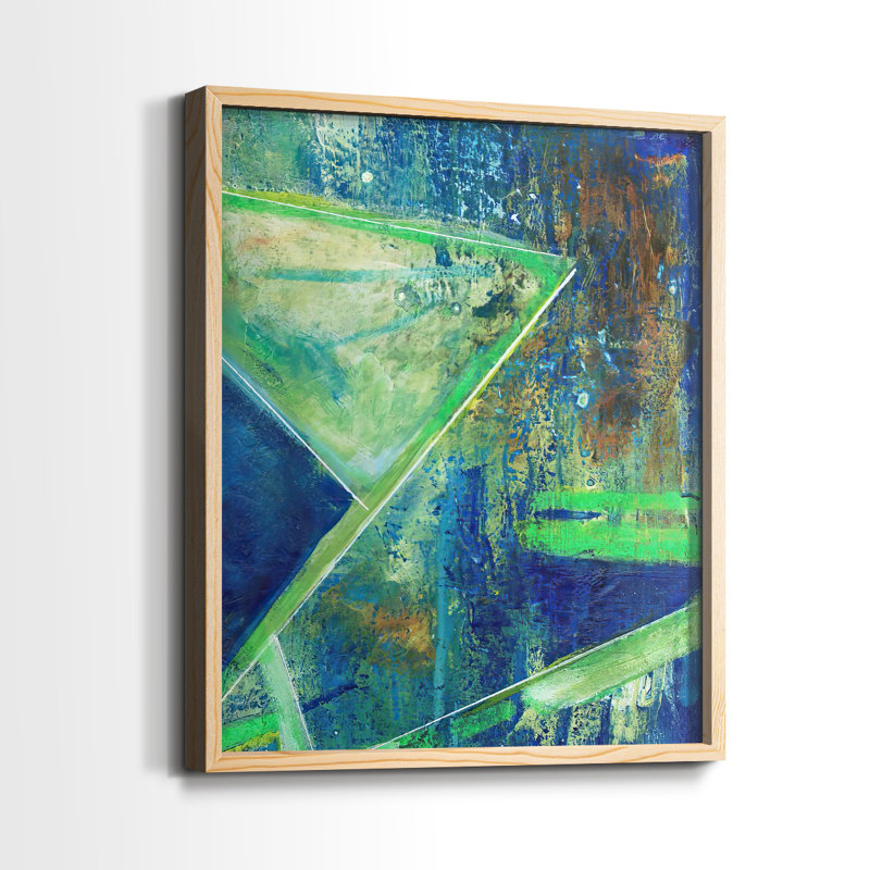 GeometricInCoolVII Framed Print - Solid Wood, 11" H x 9" W
