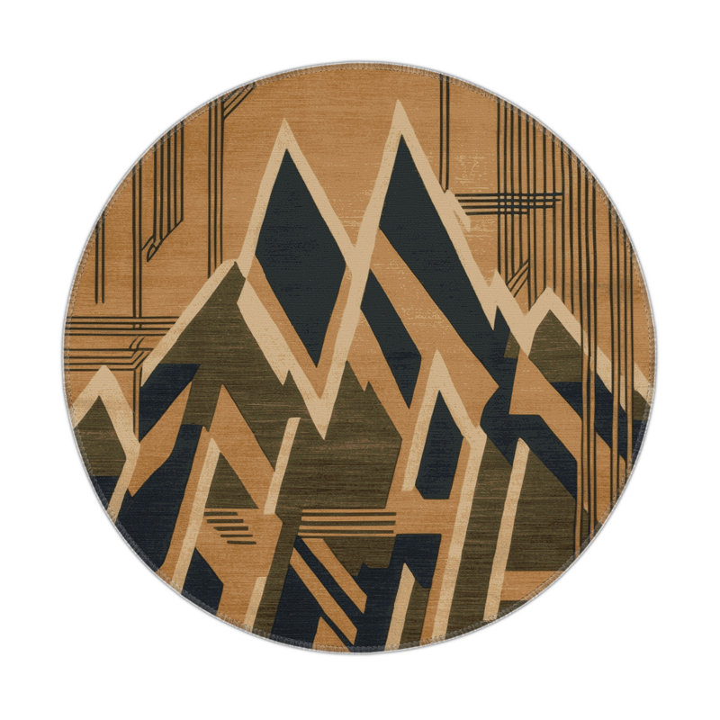 Tapis intérieur et extérieur ArtDeco, Rond 5 pi