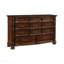 Commode classique classique 1pc de 11 tiroirs avec finition cerisier
