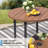 Metal Outdoor Table, Round Table for 6 with Umbrella Hole, Patio Table with Modern Minimalist Design-590712524-590712530