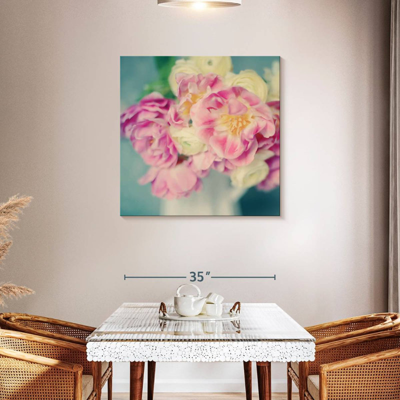 Arney Blushing Blooms I, 36" H x 36" W