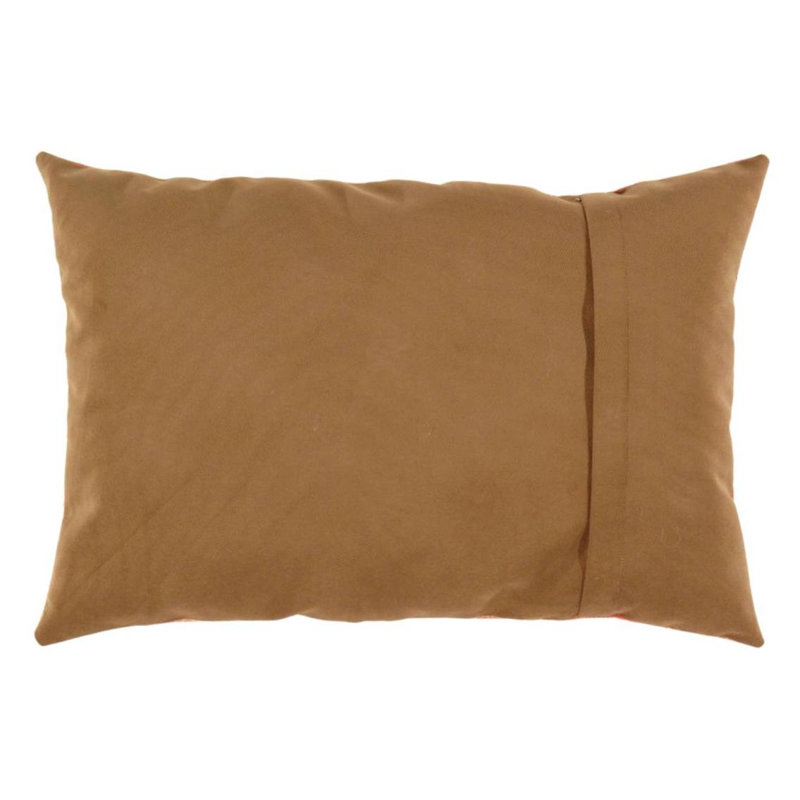 Square Pillow Cover & Insert, 16"H x 24"W, Rust/Beige, Rectangle