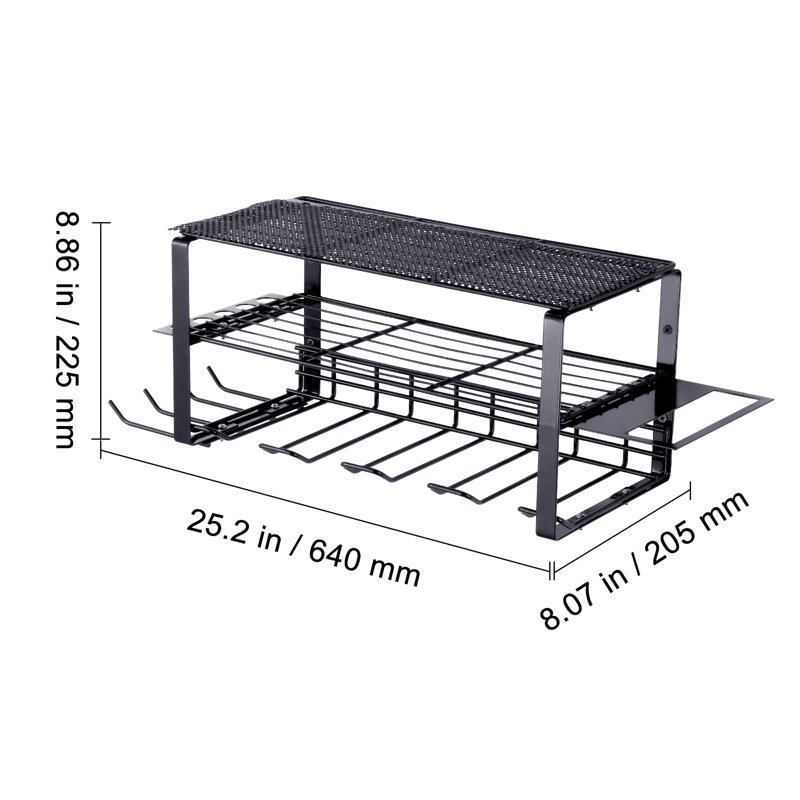 Range-outils mural pour 4 outils de rangement pour outils électriques VEVOR