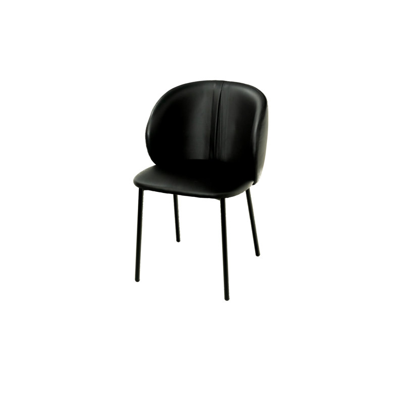 Kenwith 770.2cm H Upholstered Side Chair in Black