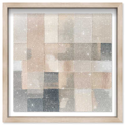 Boxed in Ebony I Shadowbox Abstract Print by Oliver Gal, Black Frame, 12 x 12