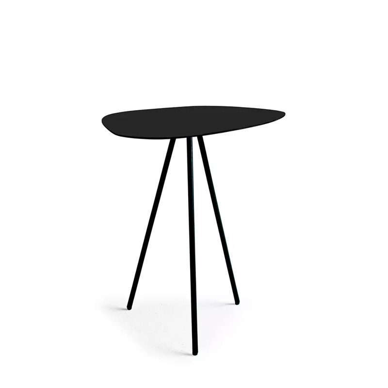 Pebble End Table, 19.75" H x 18.5" W x 14.25" D, Black