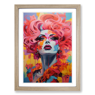 Drag Queen Expressionism - Single Picture Frame Print on Wood