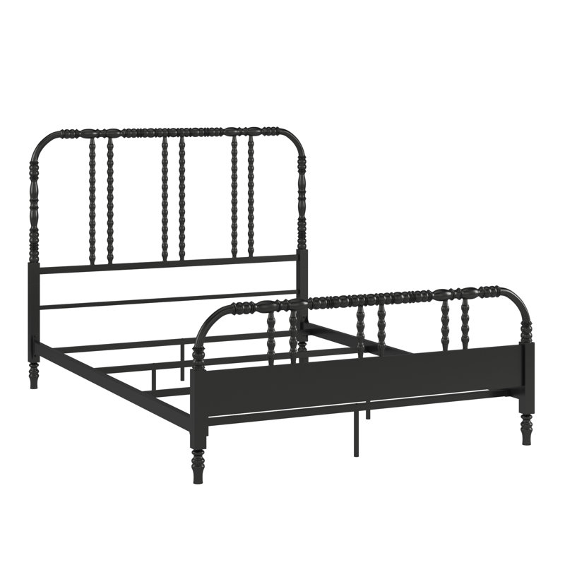 Metal Spindle Bed, Full, Black