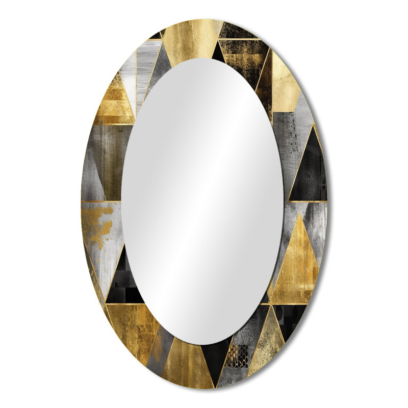 Miroir mural doré moderne, 36 po x 24 po