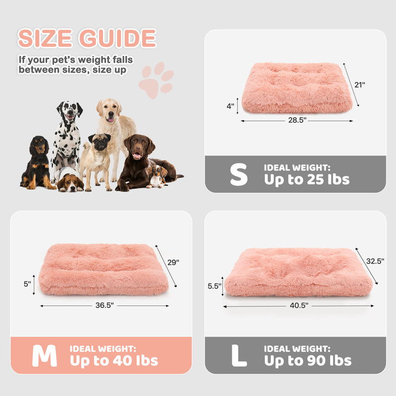 Coussin de siège pour animal de compagnie, Rose, Moyen (H 5,5 po x l 34,5 po x P 26 po)