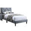 Lit simple avec tête de lit réglable 1pc, meubles de chambre à coucher en velours gris pour les jeunes-1725257047-1725257048