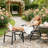 Modern High Back Glider Chair Set With Ottoman, Smooth Gliding For Full-Body Relaxation And Outdoor Comfort-1462851819