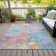 Machine Washable Indoor/Outdoor Cinead ACN1713 Teal Rug