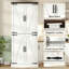 Élégante armoire de rangement pour le bureau personnel et la cuisine avec tablettes réglables et portes de grange rustiques-1144536077