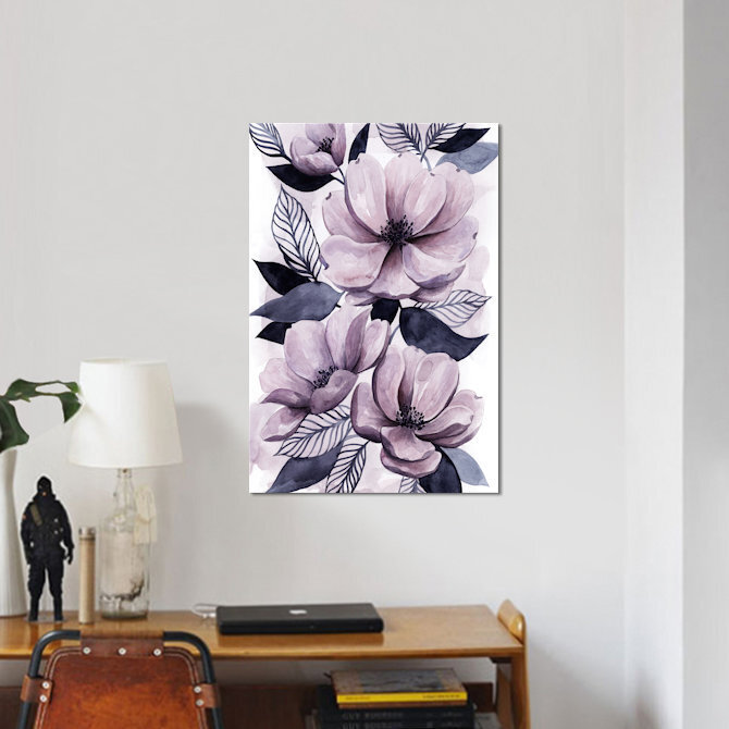 «Lavender Burst II» par Grace Popp, reproduction sur toile tendue, H 40 po x l 26 po x P 1,5 po, Toile tendue, Pas de tapis