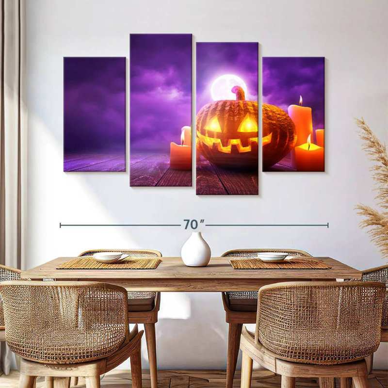Lelend Glowing Halloween Pumpkin, 42'' H x 68'' W