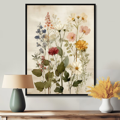 Art rétro sur toile, fleurs sauvages