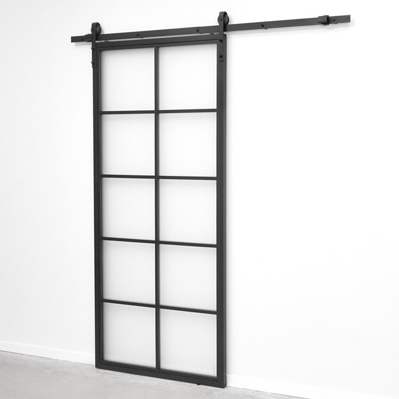 Brawley Metal Sliding Door, 210cm H x 100cm W x 3cm D