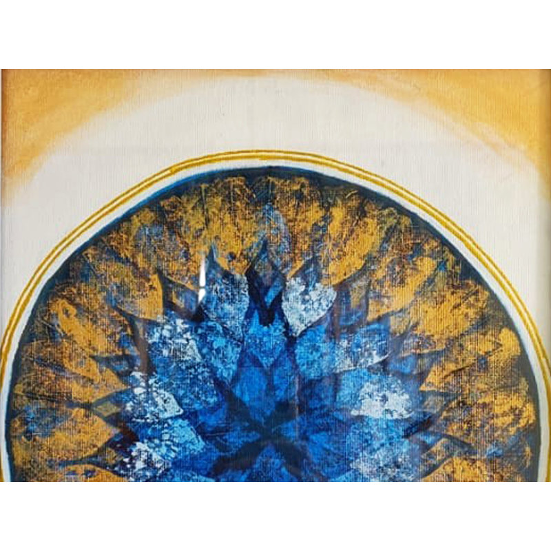 Illustration d'un globe oculaire | Acrylique sur toile | Sakshi Agarwal