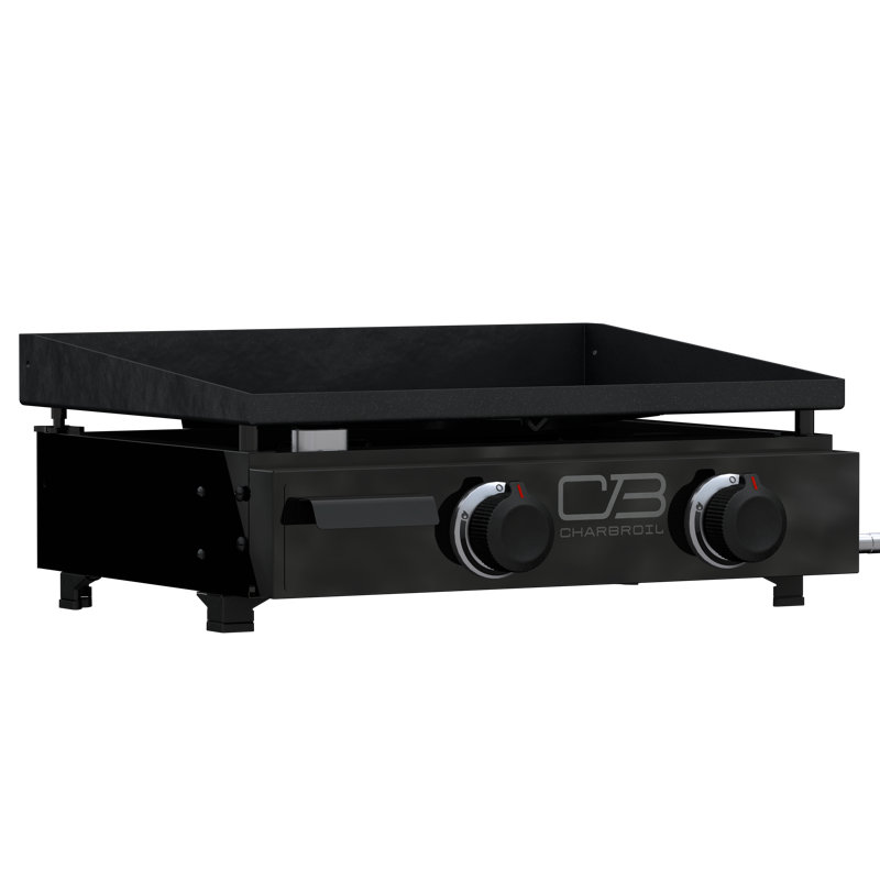Char-Broil Performance Series 22" 2-burner Portable Flat Top Gas Griddle, Matte Black