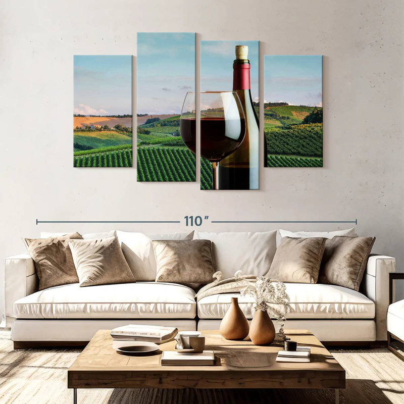 Yarlin Red Wine In Tuscany, 54" H x 84" W