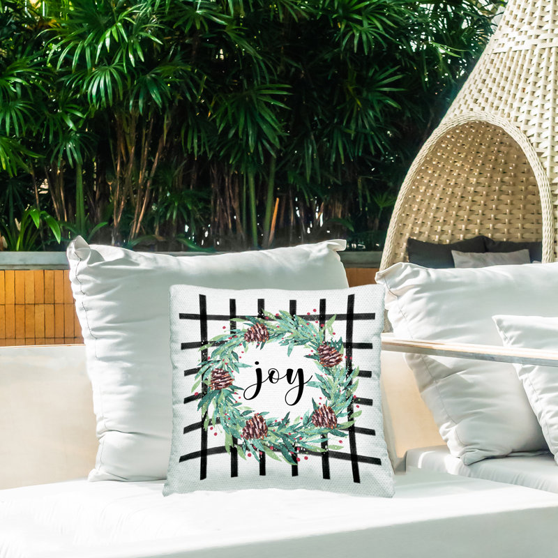 Checkered Outdoor Throw Pillow
