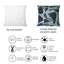 Éléments décoratifs sur fond bleu - coussin décoratif imprimé moderne-1644996045