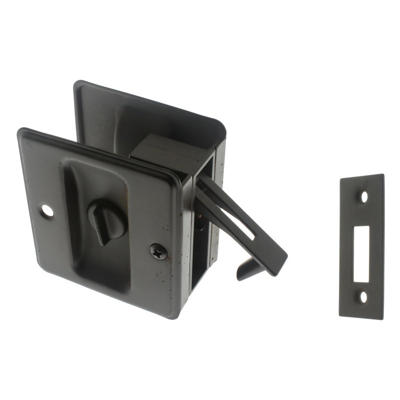 Solid Brass Pocket Privacy Pull, Oil-Rubbed Bronze
