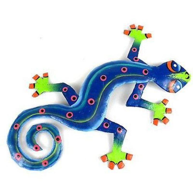 Décoration murale Gecko, Bleu / vert