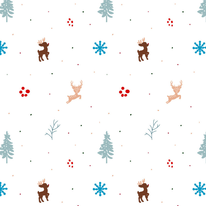 Christmas Elements Pattern Tree Skirt-54" Diameter