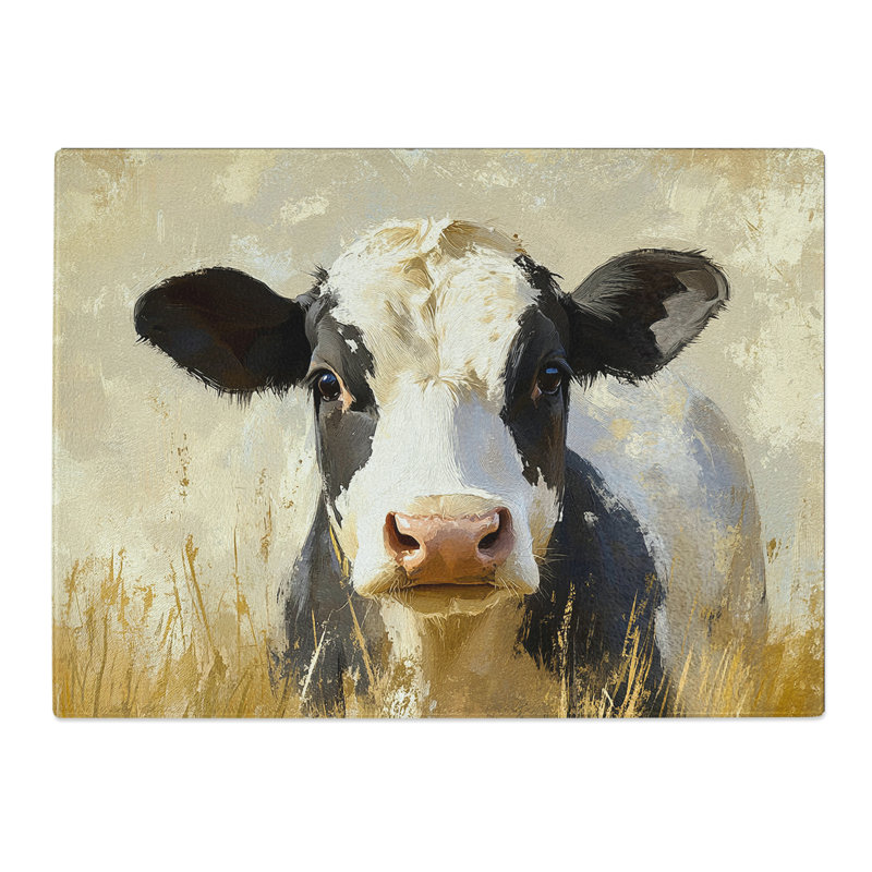 Cow Vol.3  Glass Chopping Board