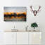 Sunrise Over Los Angeles Skyline In Abstract - Wrapped Canvas-55339117