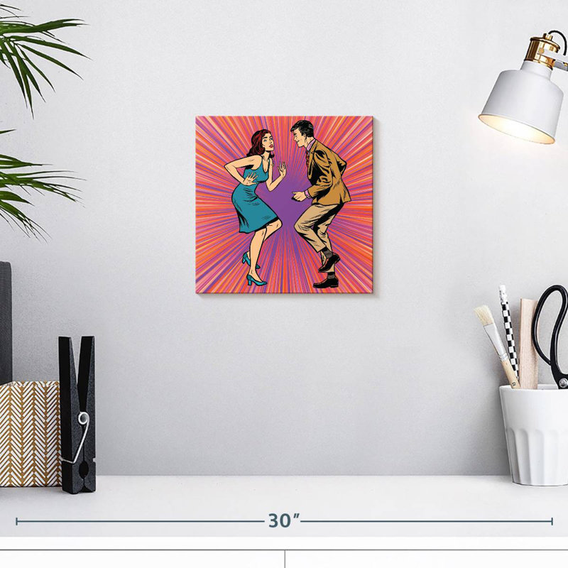 Enn Comic Couple Dancing, H 10 po x l 10 po