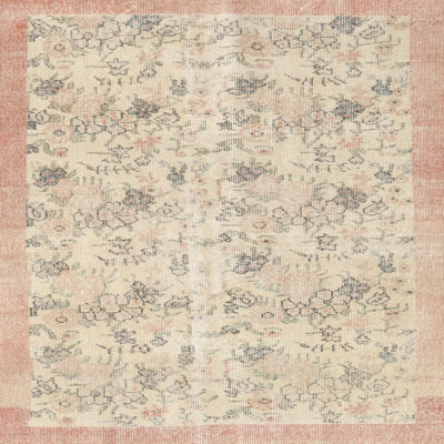 Tapis beige/rouge contemporain