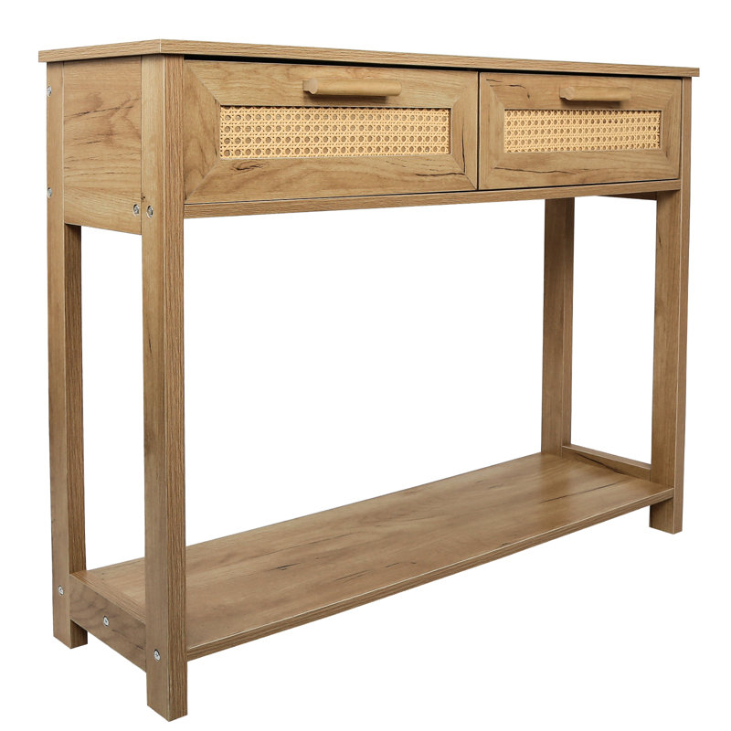 Console Table with 2 Drawers, Sofa Table, Entryway Table with open Storage Shelf