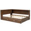 Lit de jour en bois avec tablettes de rangement, lit plateforme, cadre de lit, lit d'invité-1294734851