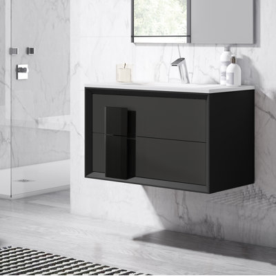 Ensemble de meuble-lavabo simple mural Zak