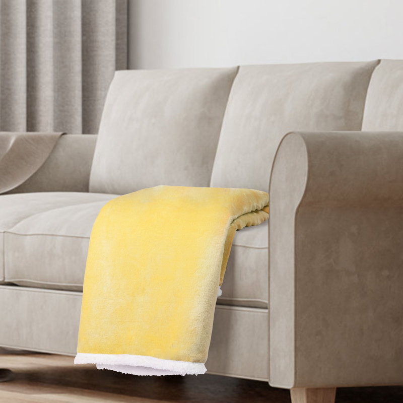 Quilted Throw Blanket, Yellow