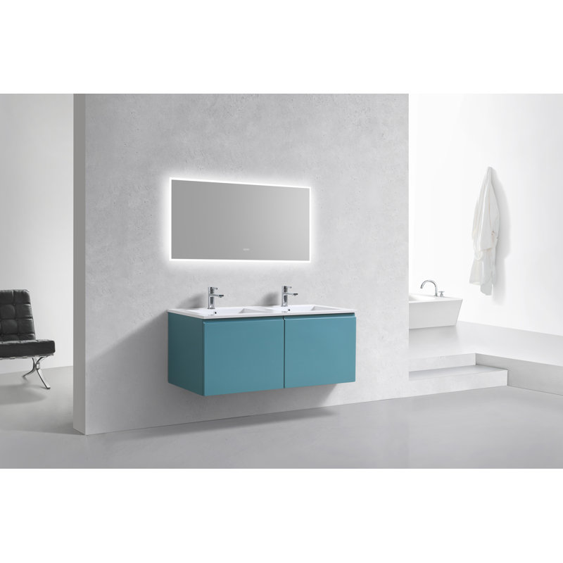 Ensemble de meuble-lavabo double 48 po, Vert sarcelle
