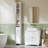 77" H Bathroom Narrow Tall Storage Cabinet with 2 Doors, 1 Drawer，4 open shelf-549758345