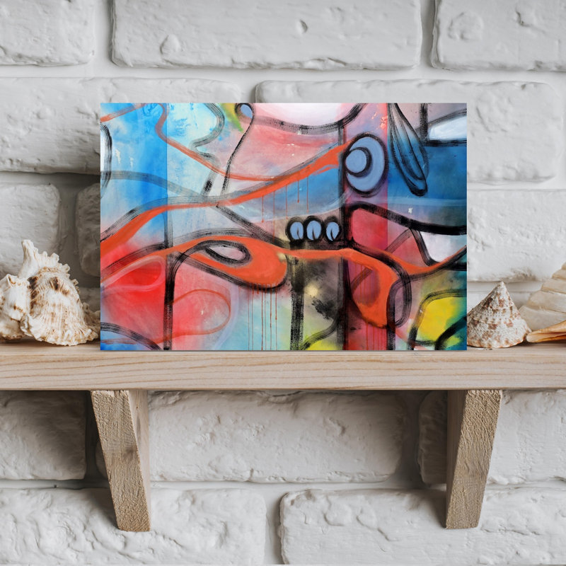 Art contemporain contemporain abstrait, H 12 po x l 8 po