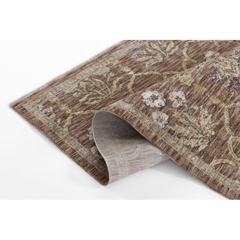 Simmonsville Polyester Traditional Rust Area Rug 9'2" X 12'5", 9'2" X 12'5"