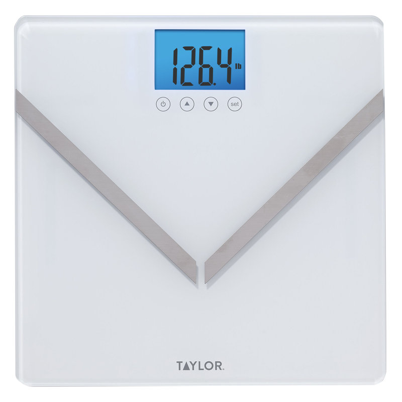 White Glass Digital Body Composition Bathroom Scale