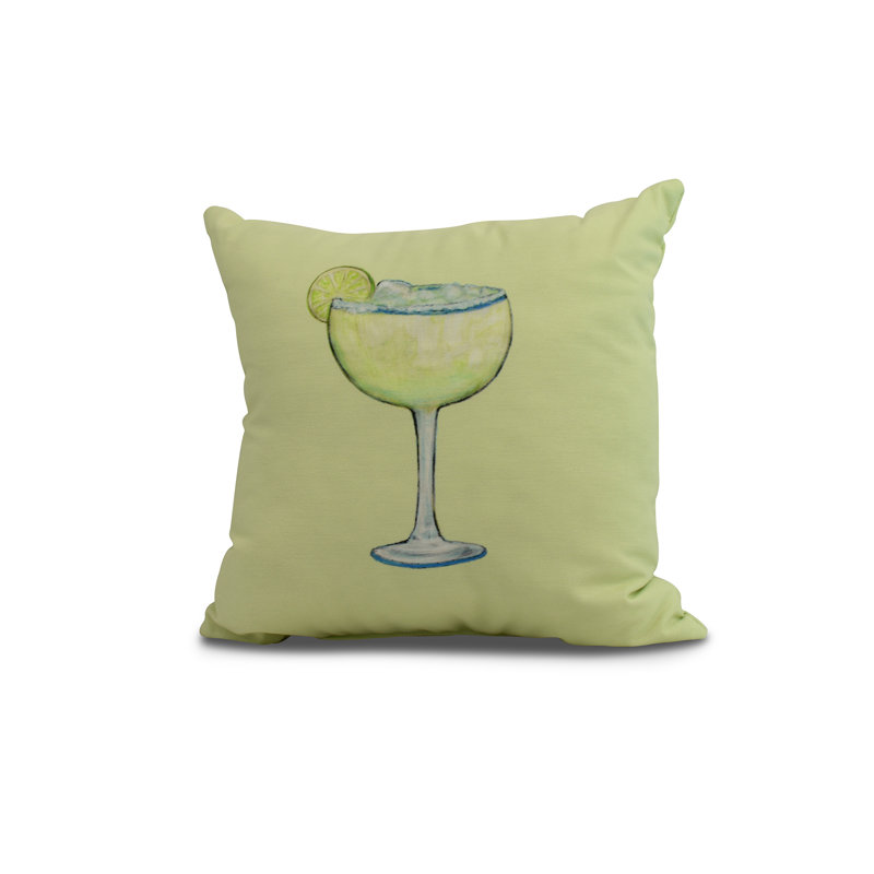 Palm Beach Reversible Throw Pillow, Light Green, 20" x 20"